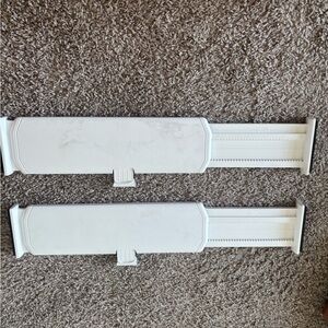 Adjustable White Drawer Dividers